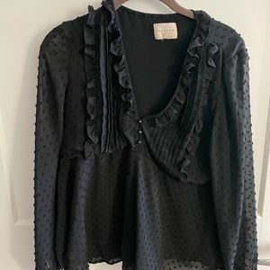 Sezane black blouse